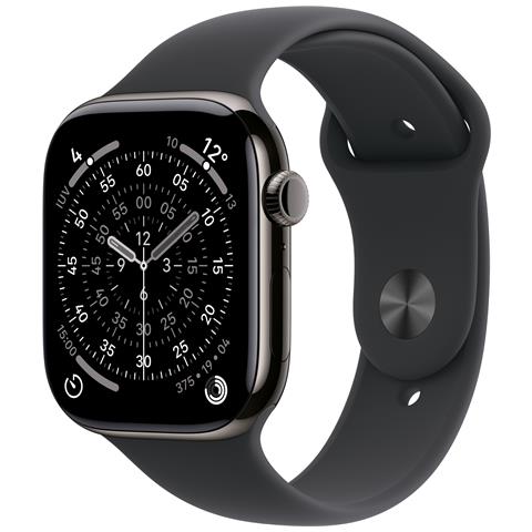 Watch Series 11 GPS + Cellular 46mm Cassa Titanio Ardesia con Sport Band Nero - S /M - Foto 1