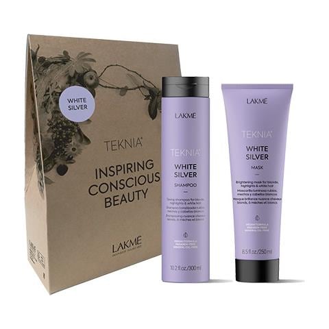 Set Teknia White Silver Shampoo 300 Ml E Maschera 250 Ml - Foto 1