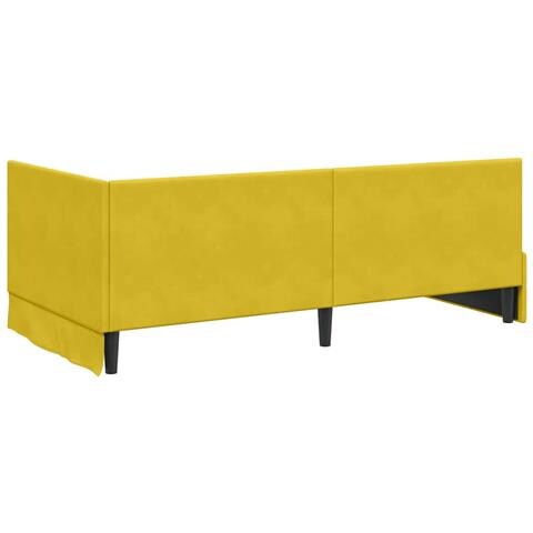 Struttura Letto Angolare con Materasso 2 pcs Giallo Velluto - Foto 9