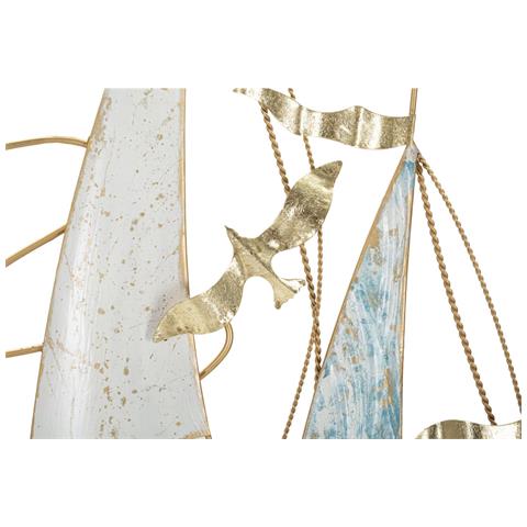 Decorazione In Metallo 3d Barche 6-multicolore-metallo-51,4x4x87 Cm - Foto 2
