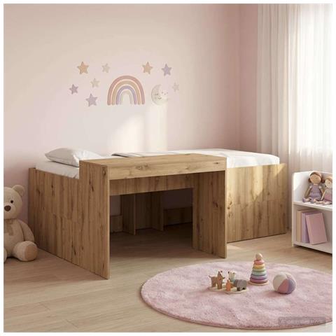 Letto alto per bambini con scrivania Rovere Artigianale - Foto 2