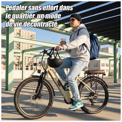 250W Elettrica per Adulti, Batteria Rimovibile 36V 13Ah, City Bike da 26 pollici per donne - Foto 8