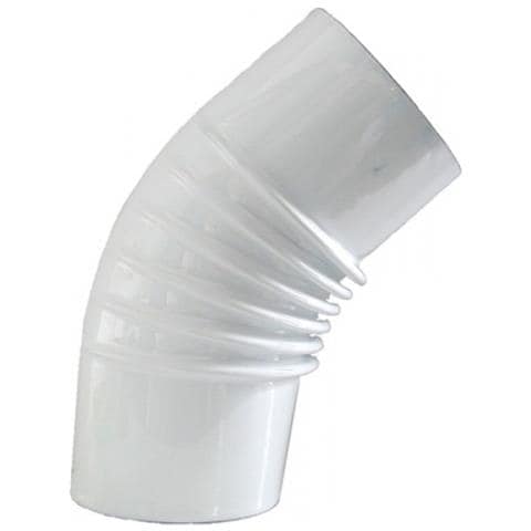 Gomito Smalt. Bianco 45° Cm 12 - Foto 2