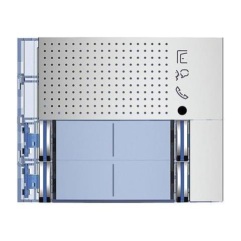 Frontale Modulo Fonico Evoluto 4 Pulsanti Su Colonna Doppia Finitura Allmetal - Foto 3