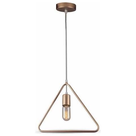Lampadario Portalampada Triangolare 1mt E27 Ø320mm Vt-7321 - Sku 3837 Champagne Gold - Foto 1