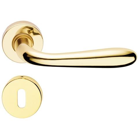 Orme Coppia Maniglia Goccia Per Porte Interne Oro Lucido - Foto 3