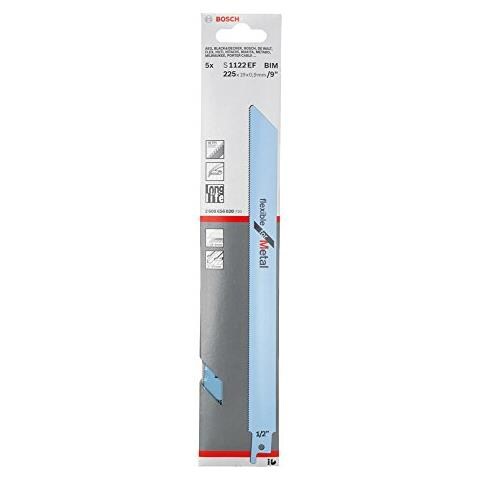 Bosch professionale S 1122 EF flessibile per Metal Lama da Sega universale, Accessorio per Metallo, 225 x 19 x 0,9 millimetri, 5 Pezzi - Foto 2
