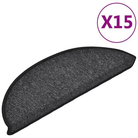 Tappetini Per Scale 15 Pz Antracite 56x17x3 Cm - Foto 1