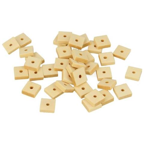 80 Perline Di Legno Quadrate 10 X 6 Mm - Foto 2