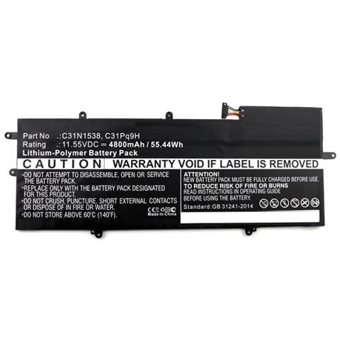 Mbxas-ba0023 Ricambio Per Notebook Batteria (laptop Battery For Asus - 55wh Li-pol 11.55v 4545mah - Black, Q324ua, Ux360ua, Ux360ua-1a, Ux360ua-1b, Ux360ua-1c, Ux360ua-c4010t, Zenb - Warranty: 12m)  - Foto 1