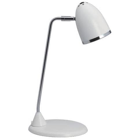 Lampada Da Scrivania Starlet Metallo Cromato Bianco E27 8 W 8231002 - Foto 1