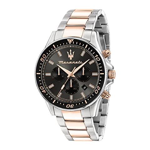 R887364002 C Uomo 45mm Acciaio Silver Acciaio Nero Bicolore Quarzo Cronografo 10atm - Foto 2