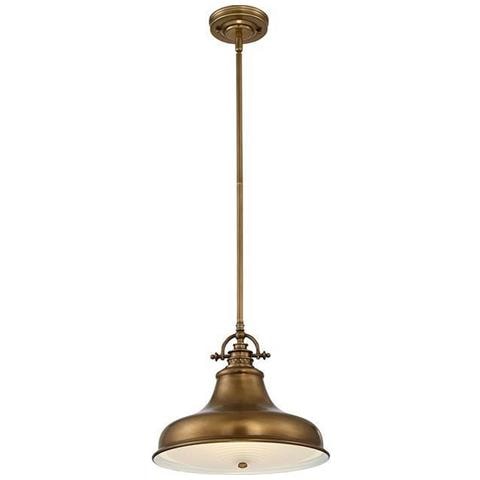 Sospensione A Soffitto A Cupola A 1 Luce Ottone Invecchiato, E27 - Foto 1