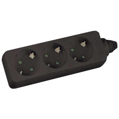 16433 Prolunghe E Multiple 3 M 3 Presa (e) Ac Nero - Foto 1