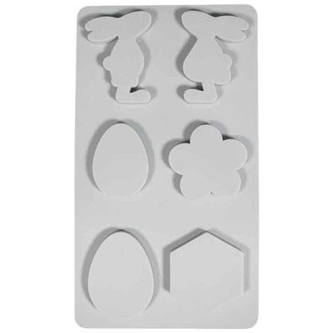 Stampo In Silicone Famiglia Di Conigli 26 X 14,5 X 1 Cm - Foto 1