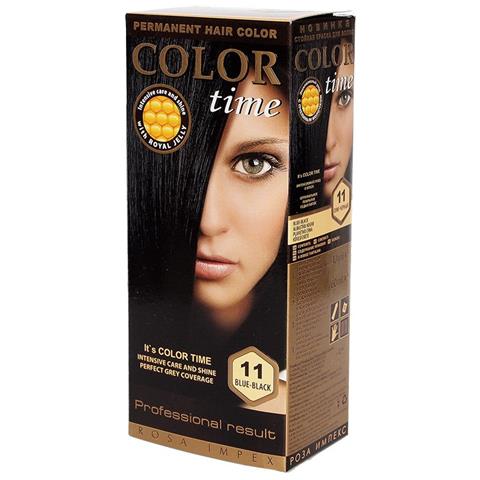 Tinta Per Capelli N°11 Blu-nero ""color Time"" Con Pappa Reale E Vitamina C - Foto 1
