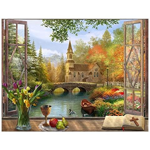 mpany Autumn Church Jigsaw Puzzle Da 550 Pezzi - Foto 1