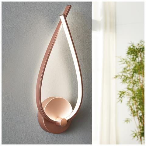 Applique Moderna Palozza Led Alluminio Rosa E Oro Rosa - Foto 1