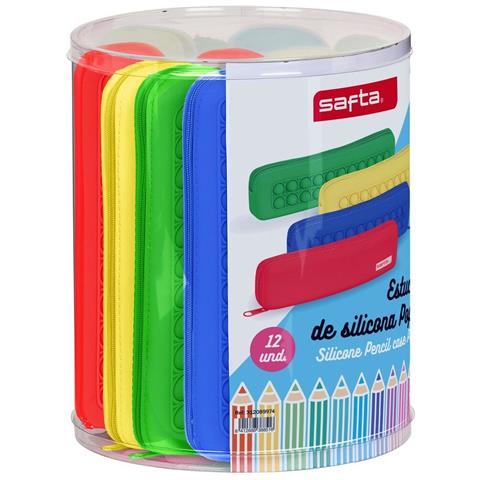 Astuccio Scuola Safta Pop It Multicolore Stretto (12 Pezzi) - Foto 1