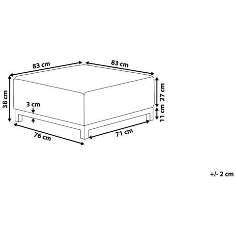 Ottomana Da Giardino Beige E Nero Rovigo - Foto 2