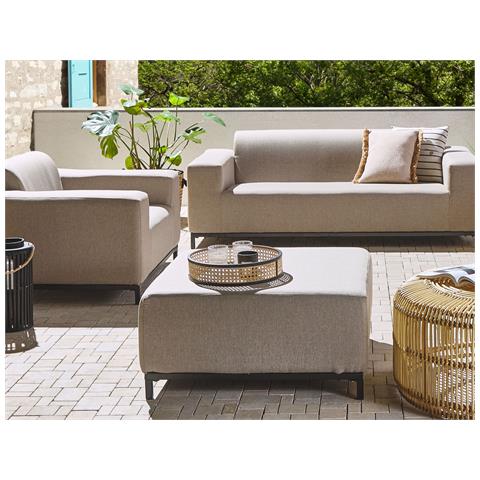 Ottomana Da Giardino Beige E Nero Rovigo - Foto 1