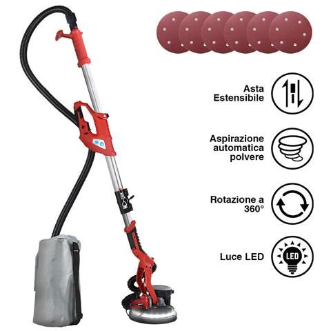 Levigatrice Muro Soffitto Carteggiatrice Giraffa 750w Cartongesso Pieghevole - Foto 2