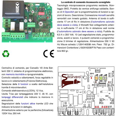 Automazione Cancello 6 Metri 2 Ante Da 3,0 Mt Kit Base 2 Motori Elettromeccanici 230 V Corsa 500 Mm Spinta 2 Q.li Kit - Foto 6