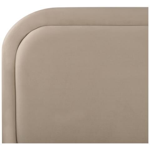 Letto Velluto Suzette 160 X 200 Cm Beige - Foto 2