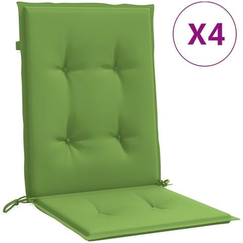 Cuscini Sedia Schiena Bassa 4 Pz Verde Mélange 100x50x4 Tessuto - Foto 2