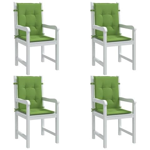 Cuscini Sedia Schiena Bassa 4 Pz Verde Mélange 100x50x4 Tessuto - Foto 1