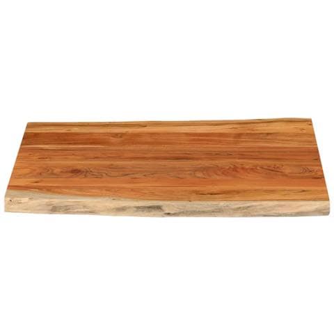 Piano Tavolo 90x80x3,8 Cm Rettangolare Legno Acacia Bordi Vivi - Foto 3