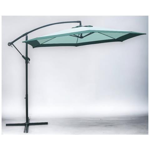 Ombrellone Da Giardino In Alluminio Tondo 300 Cm Orientabile Colore Sabbia E Giada - Foto 2