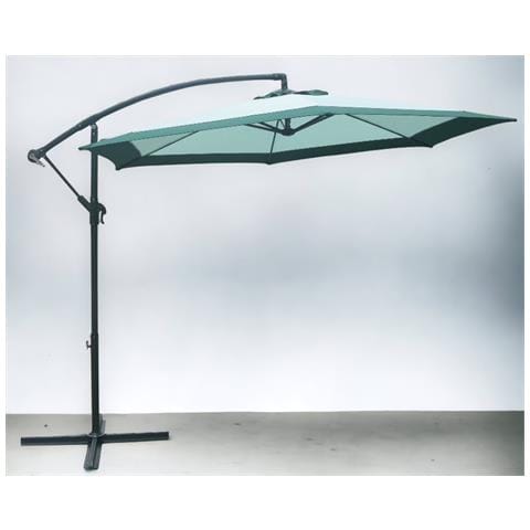 Ombrellone Da Giardino In Alluminio Tondo 300 Cm Orientabile Colore Sabbia E Giada - Foto 4