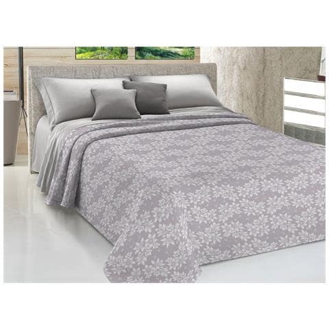 Copriletto Piquet Primavera Estate 100% Cotone Sofia Disegno Olivia Matrimoniale Beige - Foto 1
