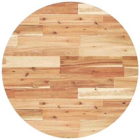 Piano Tavolo Rotondo 70x2 Cm In Legno Massello Di Acacia - Foto 2