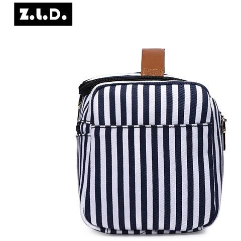 Borsa Da Trucco In Tela A Righe   Model 3 - Foto 2