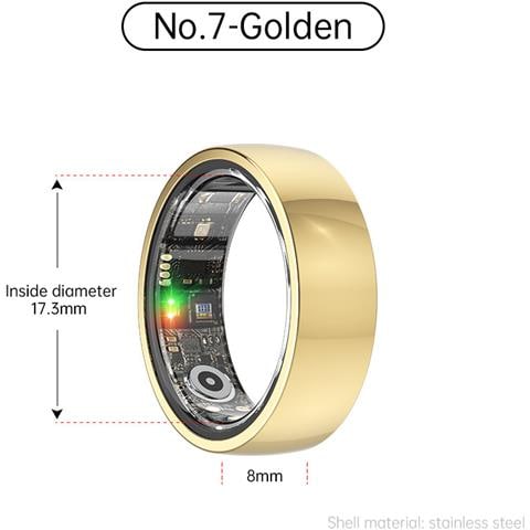 Anello Intelligente R1000 Acciaio (acciaio Inossidabile) Gold 7 - Foto 1