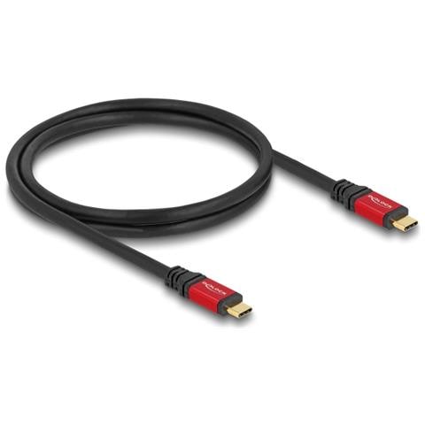 Cavo USB 2.0 USB Type-C maschio per maschio PD 3.0 100 W E-Marker 1 m metallo rosso - Foto 1