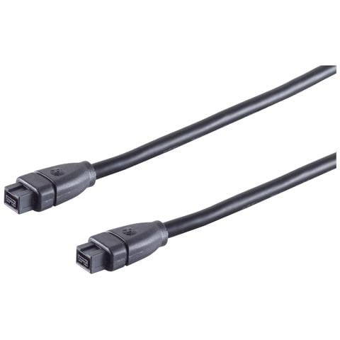 Cavo FireWire IEEE 1394B 9/9-pin St. / St. 1,0 m Nero - Foto 1