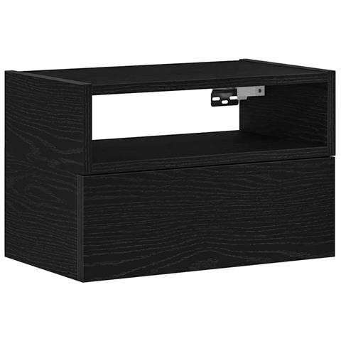 Comodino A Muro Nero 45x26x28,5 Cm - Foto 2