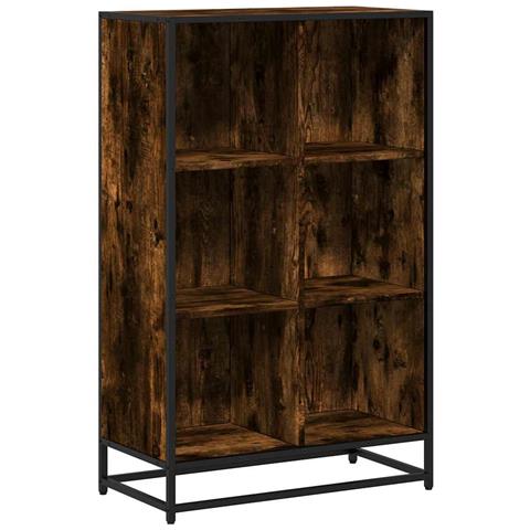 Libreria Rovere Fumo 65,5x33x107,5 Cm In Legno Multistrato - Foto 2