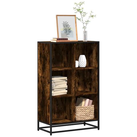 Libreria Rovere Fumo 65,5x33x107,5 Cm In Legno Multistrato - Foto 1