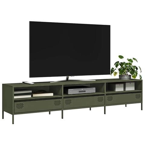 Mobile Tv Verde Oliva 202x39x43,5 Cm Acciaio Laminato A Freddo - Foto 1