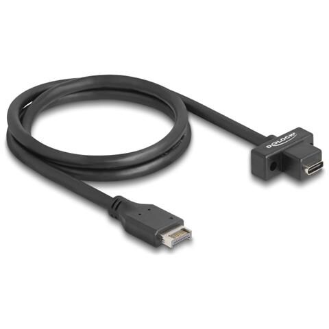 Cavo USB 10 Gbps Type-E chiave A 20 pin maschio per USB Type-C femmina a pannello da 70 cm - Foto 1