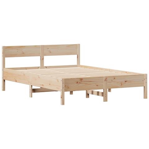 Letto senza Materasso 135x190 cm in Legno Massello di Pino - Foto 2