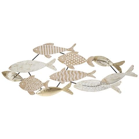 Decorazione In Metallo 3d Pesce 4 - Multicolore - Metallo - 118x5,7x46,4 Cm - Foto 1