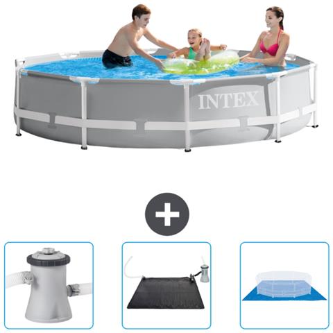 Piscina Fuori Terra - In Giro - 305x305x76 Cm - Grigio - Include Accessori Coordinati Cb79 - Foto 1