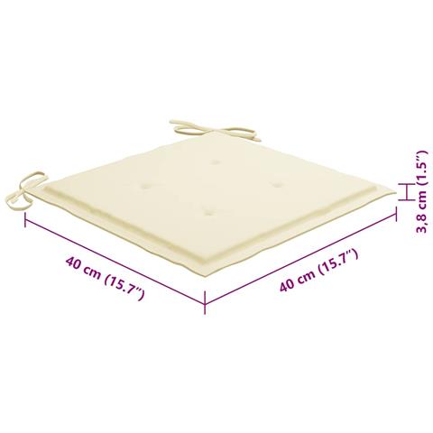 Sedie Da Giardino Pieghevoli 8 Pz Con Cuscini Massello Acacia - Foto 8