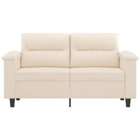 Lusso Casadino - Divano A 2 Posti Beige 120 Cm In Tessuto Microfibra - Foto 2