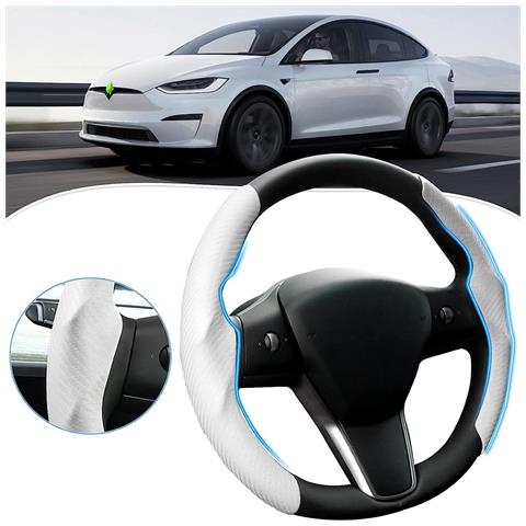 Coprivolante In Fibra Di Carbonio Per Tesla Model 3/y - Bianco (38 Cm) - Foto 2